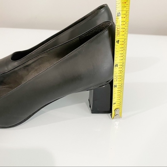 STAURT WEITZMAN Leather Square Toe Block Heel Size 6.5 - Picture 11 of 14
